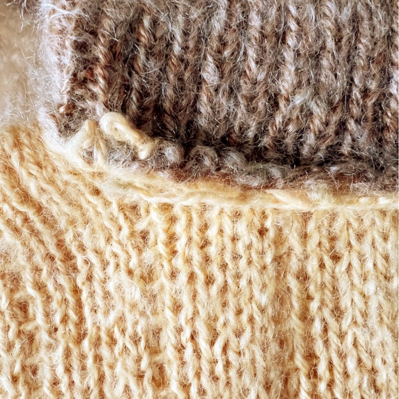 Handknit Fluffy Mohair Turtleneck Sweater | L/XL - Picture 8 of 8